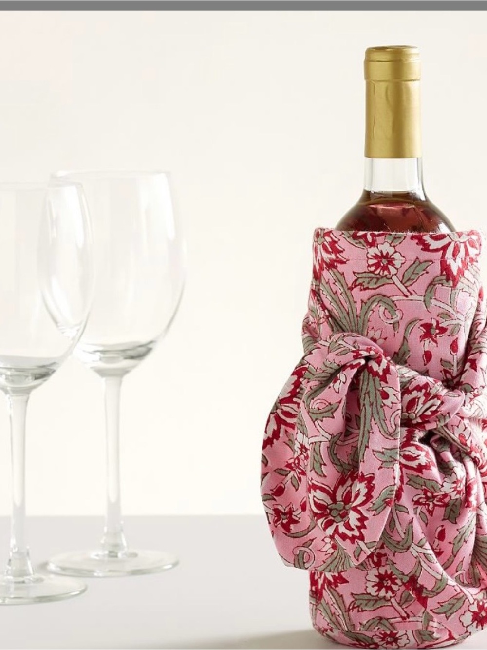 NWT Pottery Barn blue Floral/ Paisley Block Wine Sarong